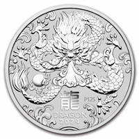 2024 Aus 2 Oz Silver Lunar Dragon (series Iii) Bu