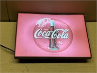 COCA-COLA LIGHT UP SIGN 11"