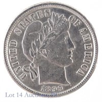 1899 Silver Barber Dime (BU)