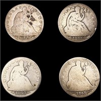 (4) Seated Liberty Half Dollars (1843-O, 1853-O,