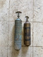 Two vintage metal sprayers