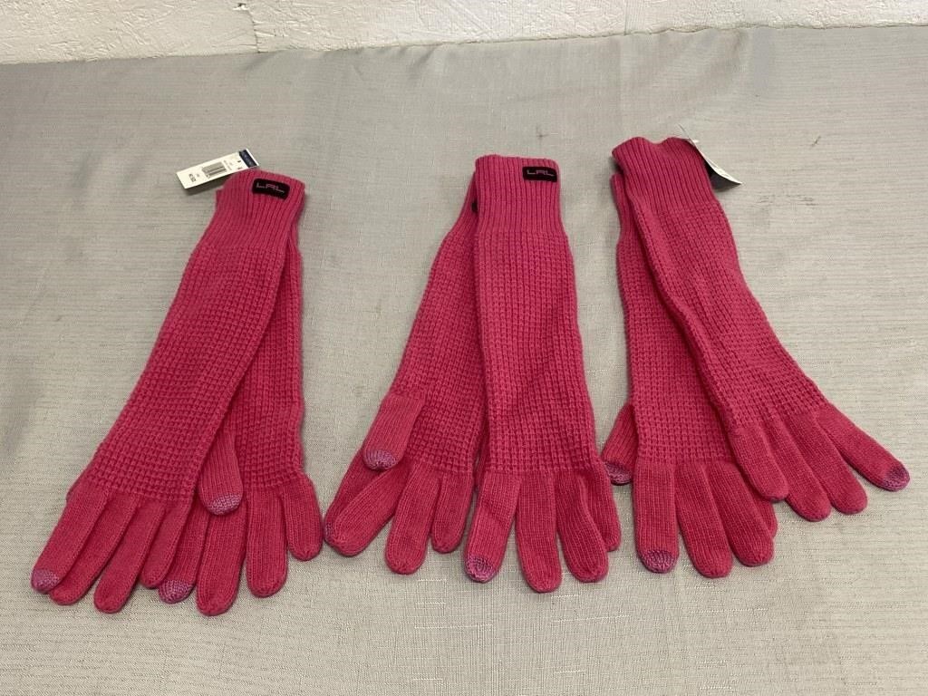 3 Pairs Of Ralph Lauren Gloves No Size