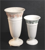 2 WEDGWOOD ETRURIA & BARLASTON QUEENS WARE VASES