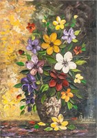 Yvon Bousquet c1960-70s High Relief Bouquet Flower