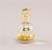 Vintage 24k Gold Flakes Liquid Glass Bottle