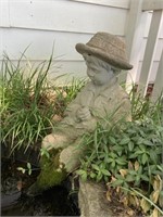 Fishing boy yard decor