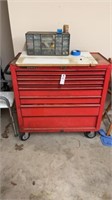 Rolling Metal Toolbox & Contents