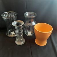 Lot of 4 Assorted Vases