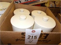 Set of (4) Ceramic Canisters