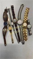 Seven vintage ladie's watches, various, none teste