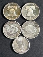 .999 Fine Silver Coins (5)