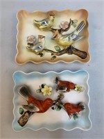 Vintage ARTMARK Ceramic Bird Plaques (2), Japan