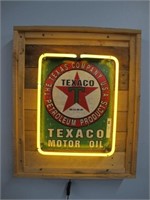 TEXACO MOTOR OIL NEW NEON SIGN 25"X21"