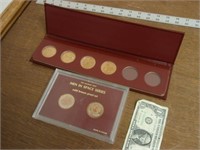 6 Danbury Mint Men In Space Bronze Proof Coins