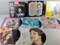 Vinyl records including Jim reeves, dick unteed,