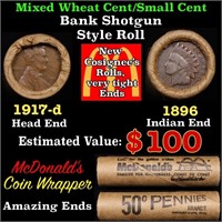 Lincoln Wheat Cent 1c Mixed Roll Orig Brandt McDon