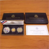 US Congressional Coins 3-Coin Proof Set