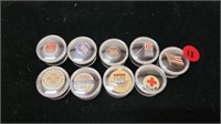 CASED WW2 PIN BUTTON COLLECTION
