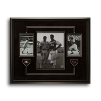 Willie Mays & Hank Aaron Signed Showcase 20x16