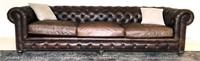 Spectra Home Tufted Leather Sofa