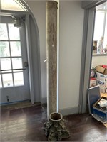 8’ Wood Column w/ Stone Column Head