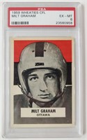 1959 Wheaties CFL Milt Graham Card in Case