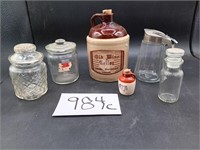 Old Wine Cellar Iowa and Mini Jug, Jam Jars