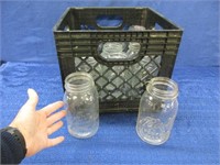dean crate & 11 quart canning jars (clear)