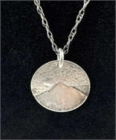 925 Silver Mountain Sunset Necklace.