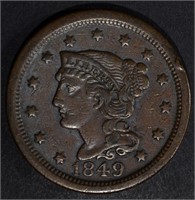 1849 LARGE CENT, XF