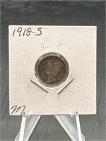 90% Silver 1918-S Mercury Head Dime