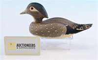 Jane Rinker miniature wood duck hen (old repair