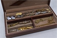 Collection of Cufflinks, Tie Clasps, Watch Fob