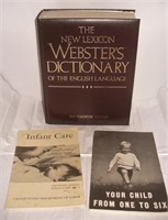 Retro Childcare Books & Webster's Dictionary