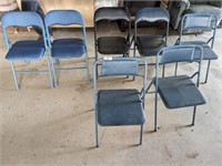(7) Patten Folding Metal Chairs