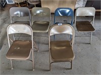 (6) Metal Folding Chairs