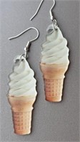 Double sided ice cream cone earrings. New never