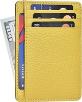 Yellow Rfid Blocking Leather Wallet