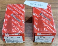 2 BOXES OF 44 CAL LEAD ROUND BALL BULLETS