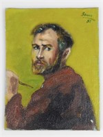 Sam Cameron, Artist Self Portrait, Oil 1951