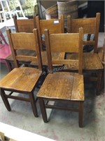 5 wood chairs