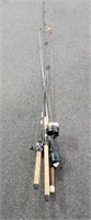 3 FISHING RODS WITH ZEBCO 202 REEL, ZEBCO PROSTAFF