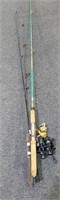 3 FISHING RODS WITH DAIWA AG750 REEL, QUANTUM