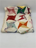 Pin Wheel Patchwork, hand stitched Quilt