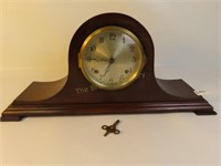 Ansonia Mantel Clock w/Key - 21" Wide x 9" Tall