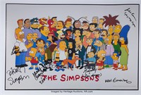 Autograph COA The Simpsons A2 Poster