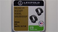 LEUPOLD 51718, STD 30MM/LOW/MATTE