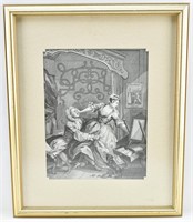 After William Hogarth "Before" B & W Engraving