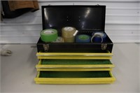 3 Drawer Toolbox w/Painters Tape and Packing Tape