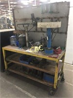 Work Bench w/Asst Tools, Parts, Hard Hat